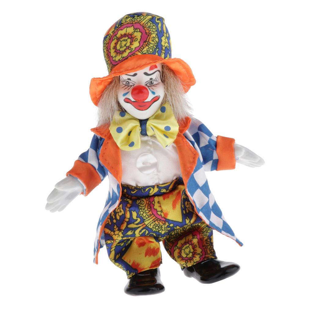 Vintage Collectible Clowns - ตุ๊กตาตัวตลกเซรามิกพอร์ซเลนของสะสมขนาดเล็กของเล่นวินเทจสำหรับเด็กผู้หญิงตกแต่งบ้าน