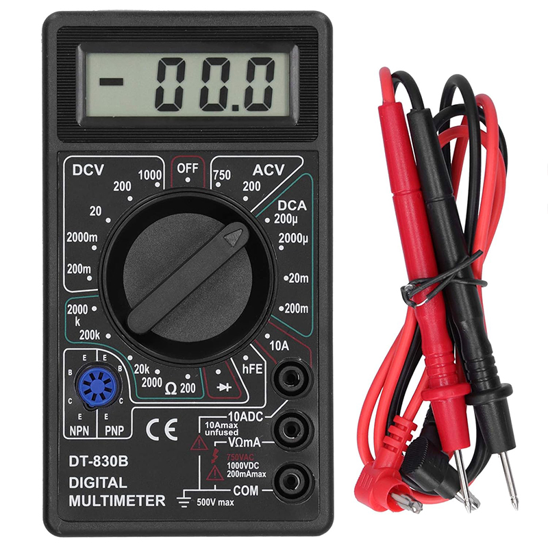 Analog Meter Gauge - มัลติมิเตอร์แบบพกพา เครื่องทดสอบแบตเตอรี่รถยนต์ เครื่องทดสอบวงจร มัลติมิเตอร์ดิจิตอล เครื่องทดสอบ DT830