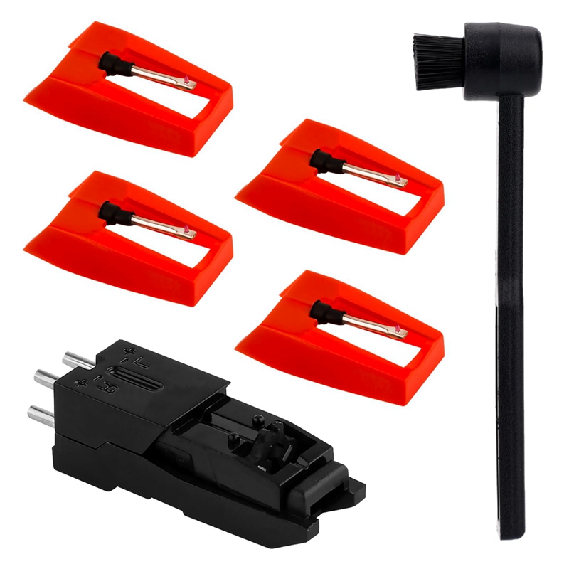 Record Player Needle - อะไหล่เข็มสไตลัสเครื่องเล่นแผ่นเสียงเพชร4ชิ้นสำหรับเครื่องเล่นแผ่นเสียง crosley victla Ion เครื่องเล่นแผ่นเสียง LP