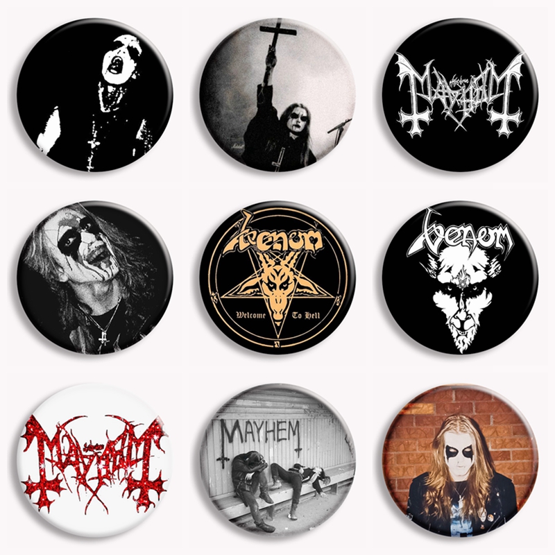 Vintage Collectible Jewelry - Rock Mayhem Band นุ่มปุ่ม Pin Vintage