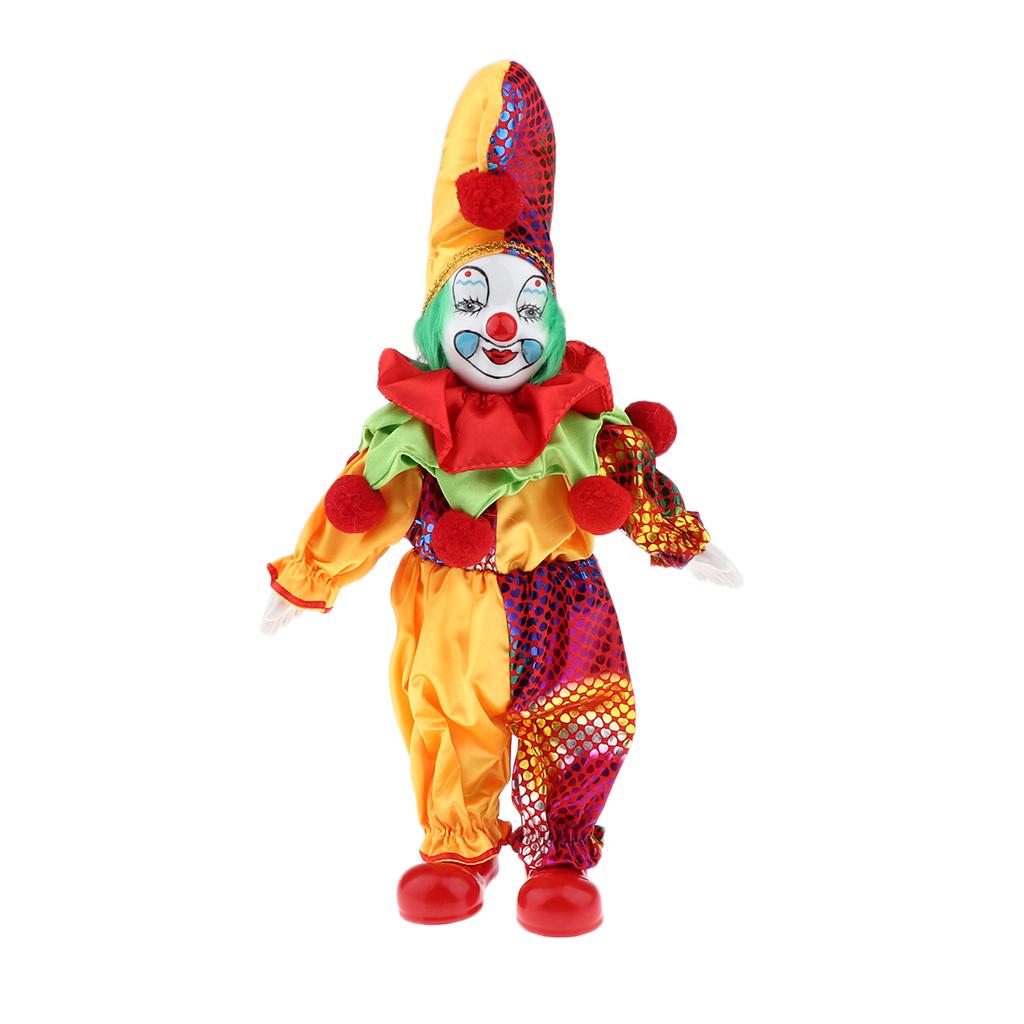 Vintage Collectible Clowns - ตุ๊กตาตัวตลกเซรามิกโบราณ ของสะสม โมเดลของเล่น ทำจากพอร์ซเลน สำหรับเด็กผู้หญิง ใช้เป็นของขวัญและของตกแต่ง