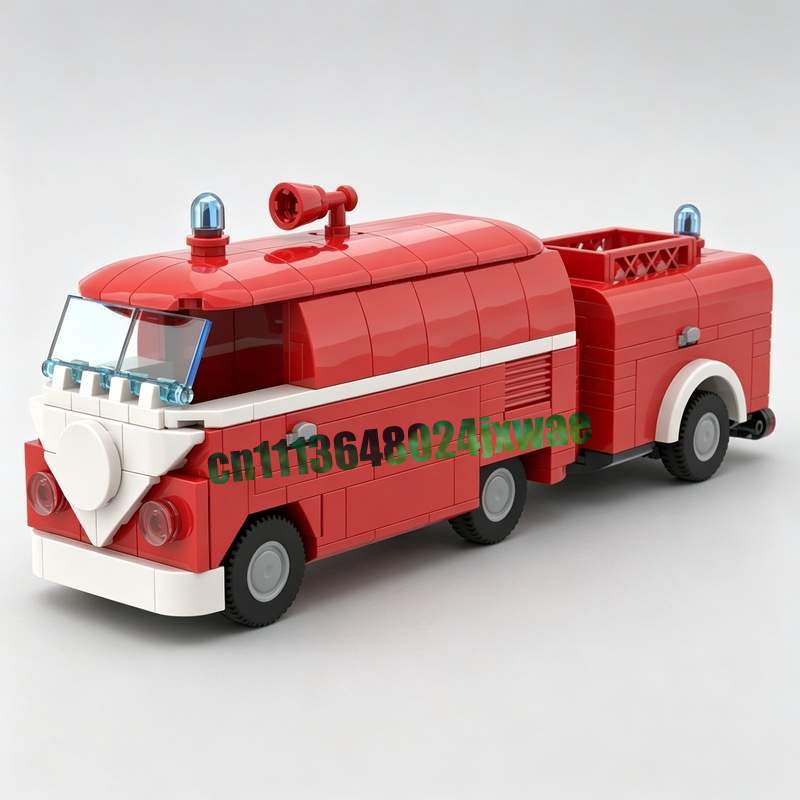 Vintage Collectible Trucks - 369 ชิ้น MOC รถดับเพลิงวินเทจ ตัวต่อประกอบเอง ของเล่นเสริมสร้างทักษะ