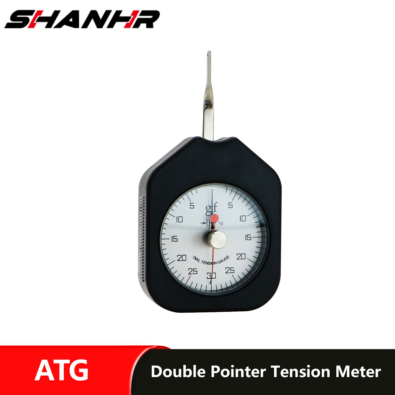 Analog Meter Gauge - เครื่องวัดแรงดึงแบบเข็มคู่ SHANHR ATG 30g/50g/100g/150g/300g/500g เครื่องวัดแรงดึงแบบหน้าปัด