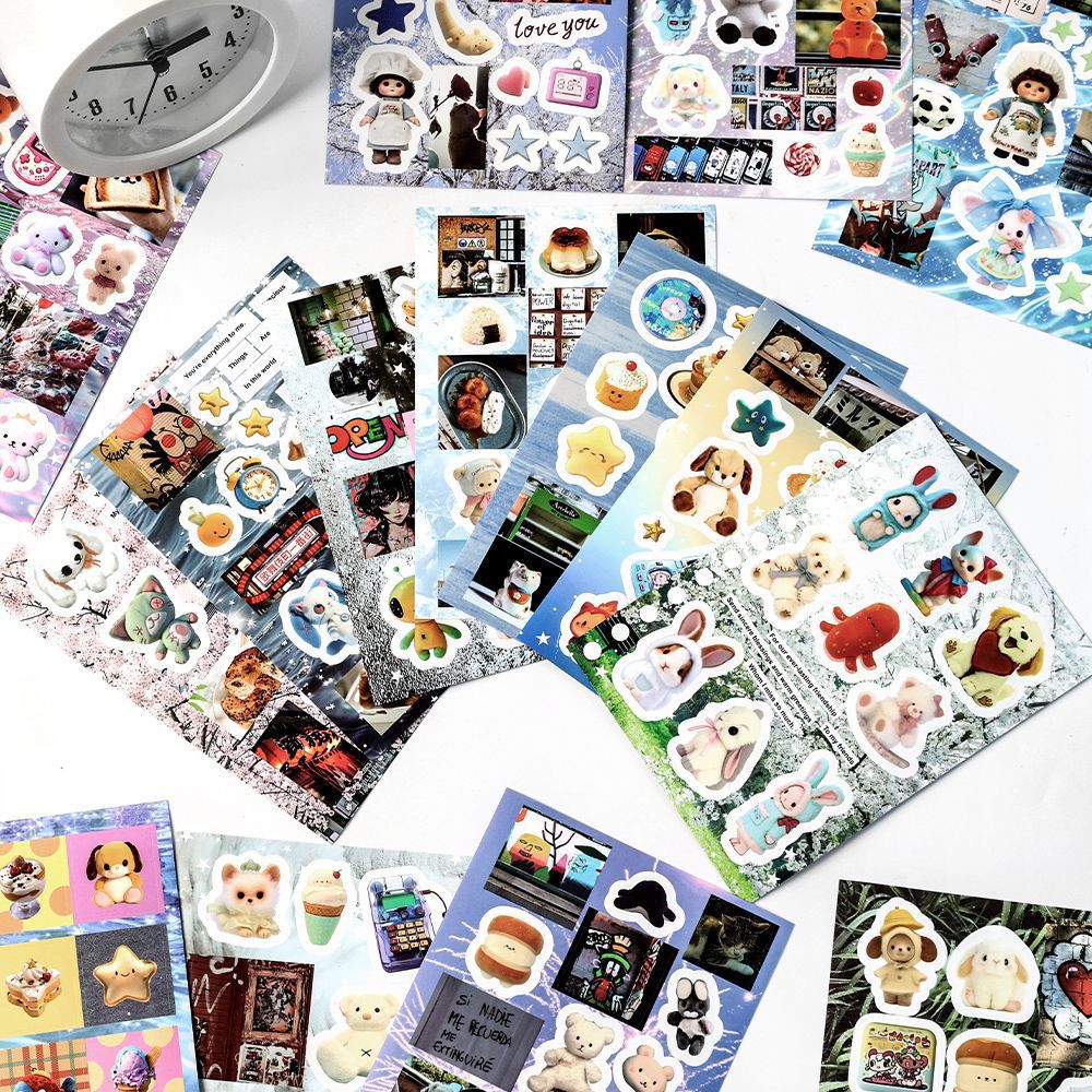 Vintage Collectible Books - MINKYS 20 แผ่น/ชิ้นน่ารักสมุดบันทึกสติกเกอร์ตกแต่ง Vintage Photocard สติกเกอร์หนังสือเด็กของขวัญโรงเรียนเครื่องเขียน