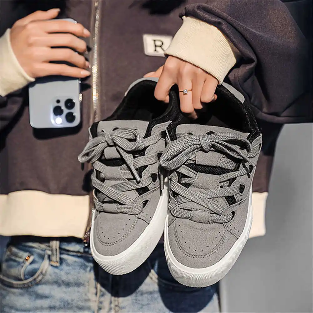Vintage Collectible Classics - กับ Lacing Hiphop ผู้หญิงรองเท้าสเก็ตบอร์ดวอลเลย์บอลรองเท้าผ้าใบสําหรับสตรี Beige Boot