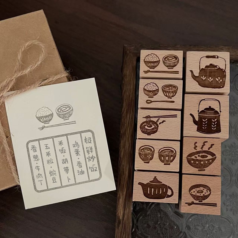 ตราประทับไม้ลายชุดน้ำชาโบราณ ส - Vintage Collectible Stamps บทวิจารณ์และราคา