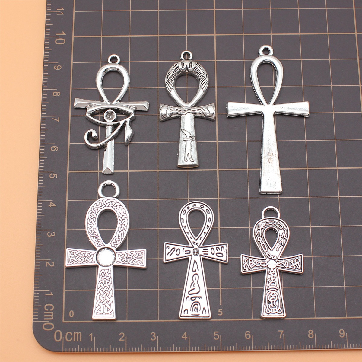 6ชิ้นกุญแจสีเงินโบราณของชีวิตค - Vintage Collectible Jewelry บทวิจารณ์และราคา