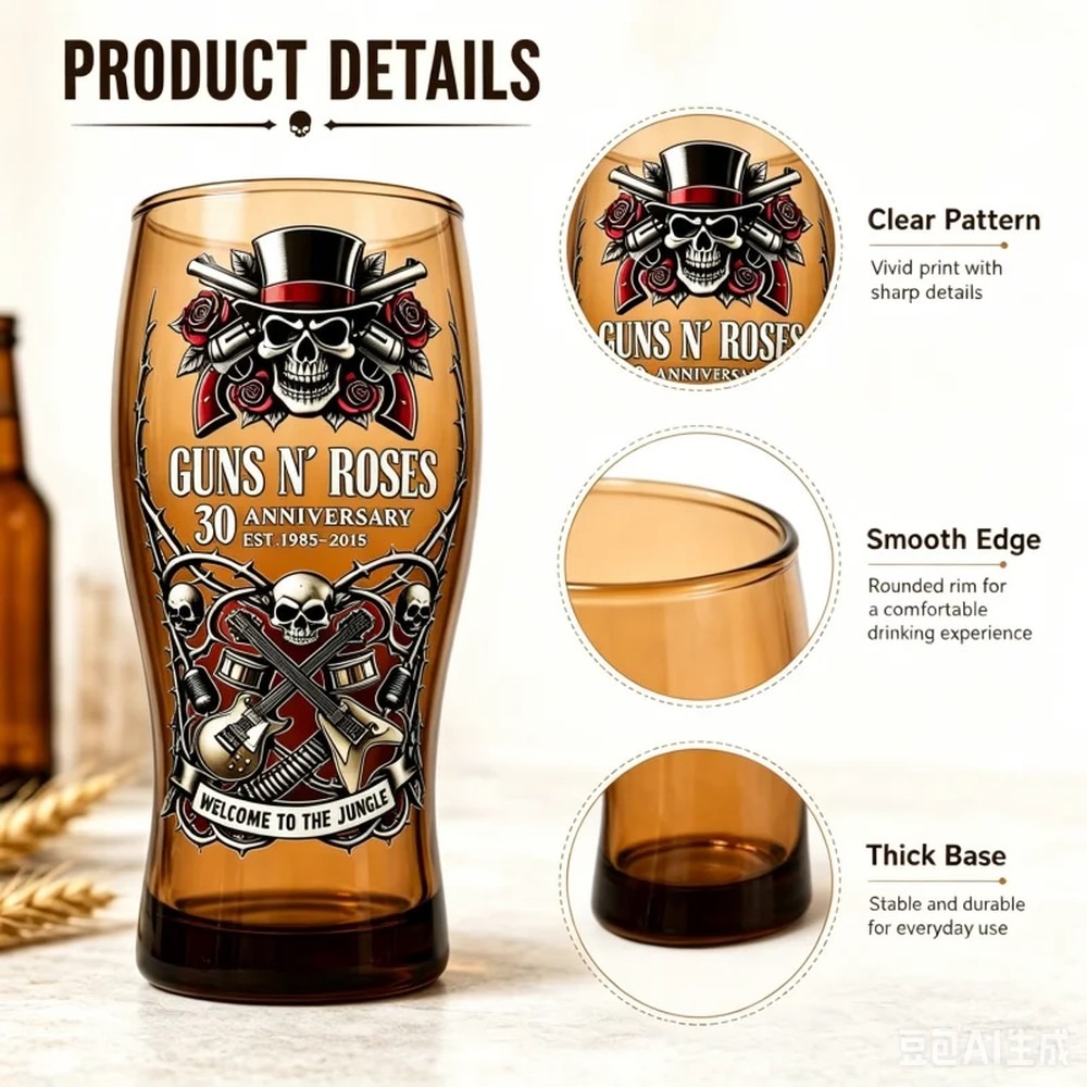 แก้วเบียร์ที่ระลึก Guns N' Ros - Vintage Collectible Guns บทวิจารณ์และราคา