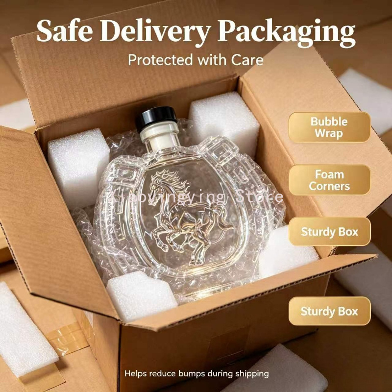 ขวดเหล้าแก้วลายนูนรูปม้าทรงเกื - Vintage Collectible Liquor Bottles บทวิจารณ์และราคา