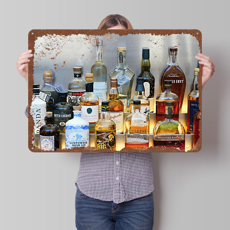 โปสเตอร์สะสมขวดเหล้า งานศิลปะต - Vintage Collectible Liquor Bottles บทวิจารณ์และราคา